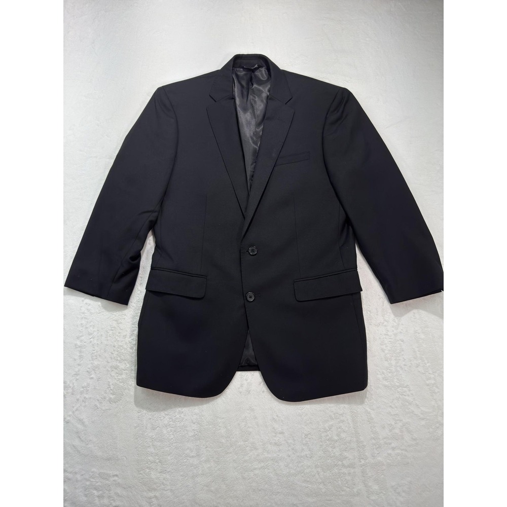Paisley & Gray Suit Jacket Mens 38 Black Wool Slim Fit 2 Button Blazer Formal